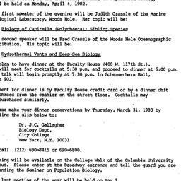 Announcements, 1983-04-04. ...