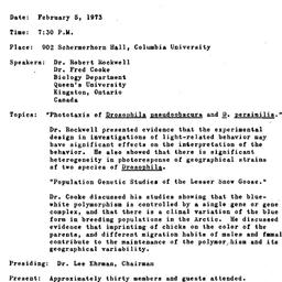 Minutes, 1973-02-05. Popula...
