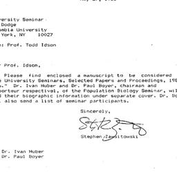 Correspondence, 1986-05-27....