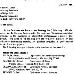 Correspondence, 1986-05-28....