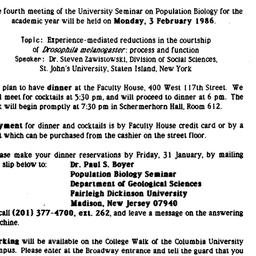 Announcements, 1986-02-03. ...