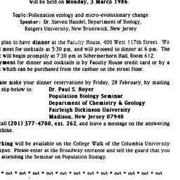 Announcements, 1986-03-03. ...