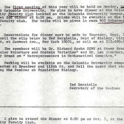 Announcements, 1977-10-03. ...