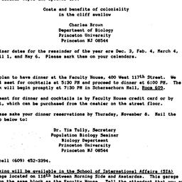 Announcements, 1984-11-12. ...