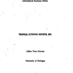 Background paper, Ethics in...