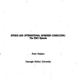 Background paper, Ethics in...
