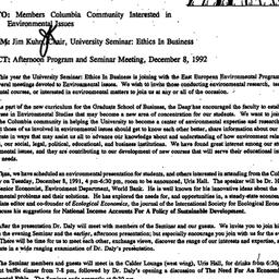 Announcements, 1992-10-26. ...