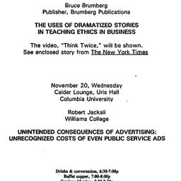 Schedules, Ethics in Busine...