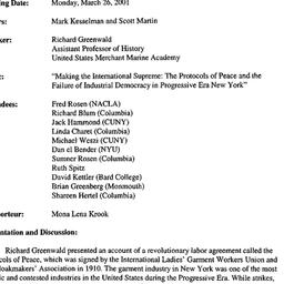 Minutes, 2001-03-26. Global...