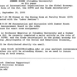 Announcements, 2000-09-06. ...