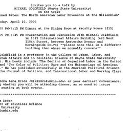 Announcements, 2000-03-29. ...