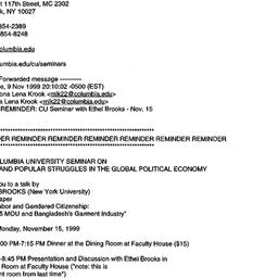 Announcements, 1999-12-02. ...
