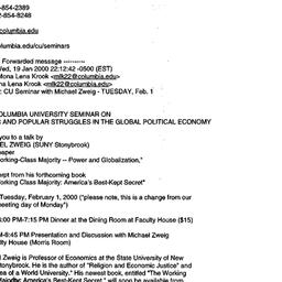 Announcements, 2000-01-20. ...
