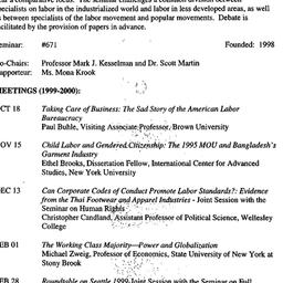 Schedules, Globalization, L...