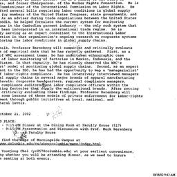 Announcements, 2002-10-17. ...