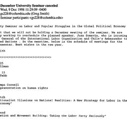 Correspondence, 1998-12-09....