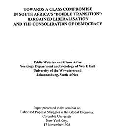 Speaker's paper, 1998-1...