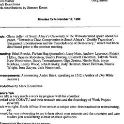Minutes, 1998-11-17. Global...