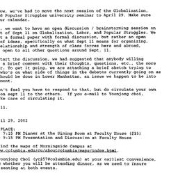 Announcements, 2002-04-19. ...
