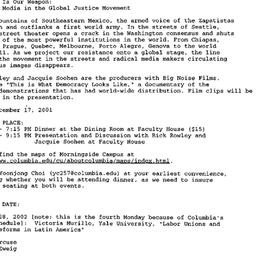 Announcements, 2001-12-06. ...