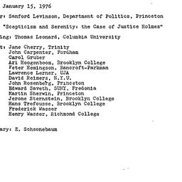 Minutes, 1976-01-15. Americ...