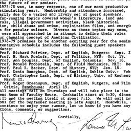 Announcements, 1979-06-23. ...