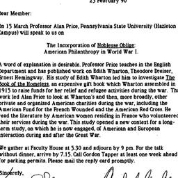 Announcements, 1990-02-25. ...