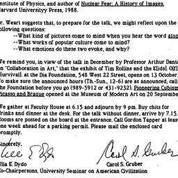 Announcements, 1989-09-30. ...