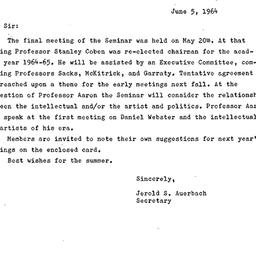 Announcements, 1964-06-06. ...