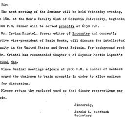 Announcements, 1964-03-04. ...