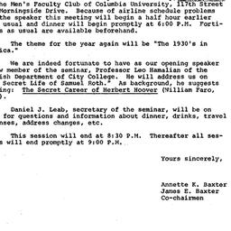 Announcements, 1968-10-07. ...