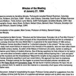 Minutes, 1994-01-27. Americ...