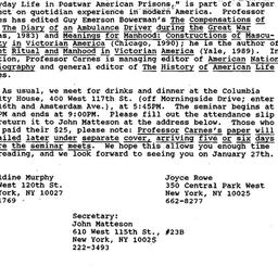 Announcements, 1994-01-05. ...
