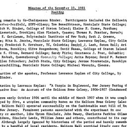 Minutes, 1981-11-19. Americ...