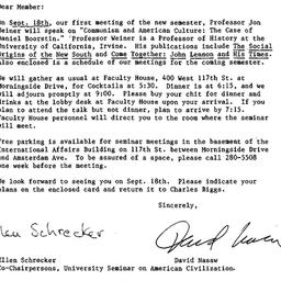 Announcements, 1986-09-06. ...