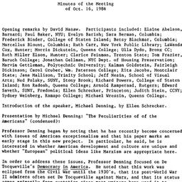 Minutes, 1986-10-16. Americ...