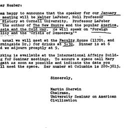 Announcements, 1977-01-06. ...