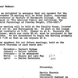 Announcements, 1976-11-04. ...