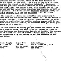 Announcements, 1995-04-06. ...