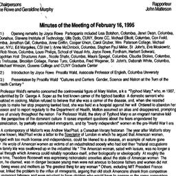 Minutes, 1995-02-16. Americ...