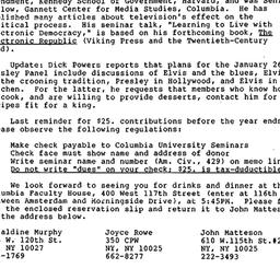 Announcements, 1994-11-20. ...