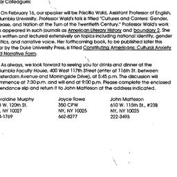 Announcements, 1995-01-30. ...