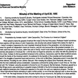 Minutes, 1995-04-20. Americ...