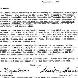 Announcements, 1981-02-06. ...