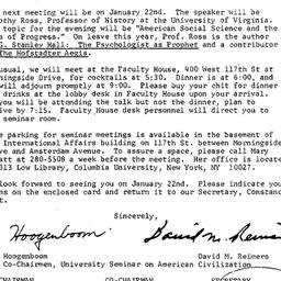 Announcements, 1981-01-09. ...