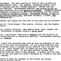 Announcements, 1992-12-23. ...