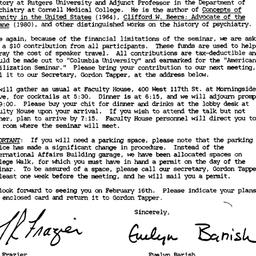 Announcements, 1989-01-30. ...