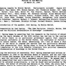 Minutes, 1989-03-16. Americ...