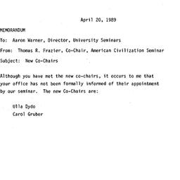 Correspondence, 1989-04-20....