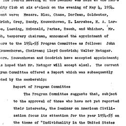 Minutes, 1954-05-04. Americ...